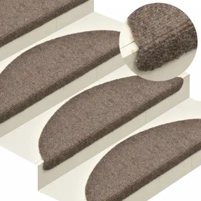 The Living Store Samolepilne preproge za stopnice 5 kosov krem 65x21x4 cm - Preproga Za Stopnice