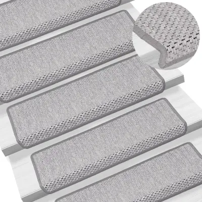 The Living Store Samolepilne preproge za stopnice sisal 15 kosov 65x21x4 cm bež - Preproga Za Stopnice