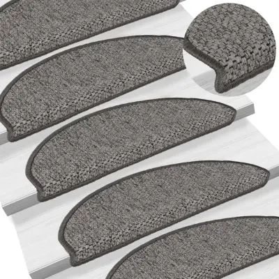The Living Store Samolepilne preproge za stopnice sisal 15 kosov 65x21x4 cm - Preproga Za Stopnice