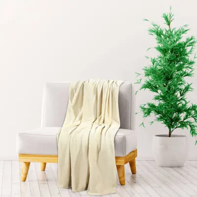 The Living Store Odeja krem 200x240 cm poliester - Odeja