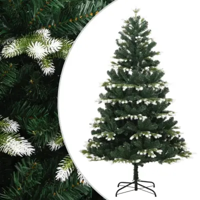 The Living Store Umetna novoletna jelka s snegom 210 cm - Umetna Novoletna Jelka