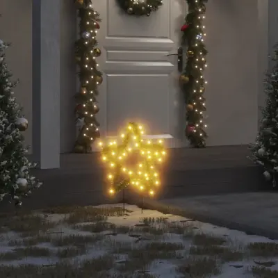 The Living Store Božična svetlobna dekoracija s konicami 3 kosi 50 LED 29 cm - Božična Svetlobna Dekoracija