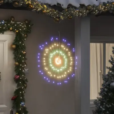 The Living Store Božična zvezdna lučka 140 LED lučk večbarvna 17 cm - Božična Zvezdna Lučka
