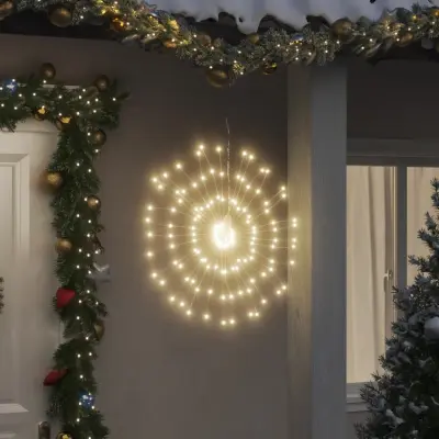 The Living Store Božična zvezdna lučka 140 LED toplo bela 17 cm - Božična Zvezdna Lučka