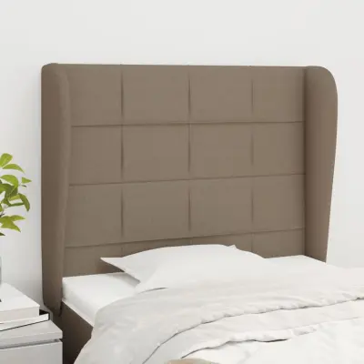 The Living Store Vzglavje z ušesi taupe 83x23x118/128 cm blago - Vzglavje