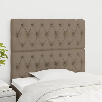 The Living Store Posteljno vzglavje 2 kosa taupe 100x7x78/88 cm blago - Vzglavje