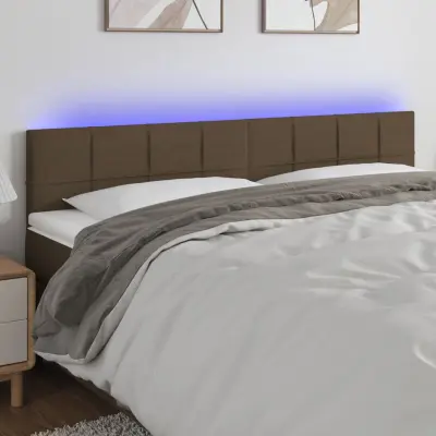 The Living Store LED posteljno vzglavje taupe 180x5x78/88 cm blago - LED Vzglavje