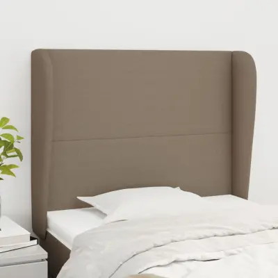 The Living Store Vzglavje z ušesi taupe 103x23x118/128 cm blago - Vzglavje