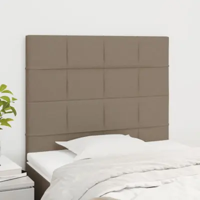 The Living Store Posteljno vzglavje 2 kosa taupe 80x5x78/88 cm blago - Vzglavje