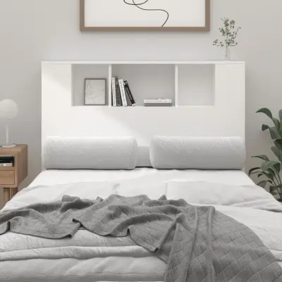 The Living Store Vzglavna omarica bela 120x18,5x102,5 cm - Vzglavna Omarica