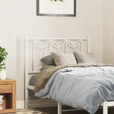 The Living Store Kovinsko vzglavje belo 75 cm - Posteljno Vzglavje