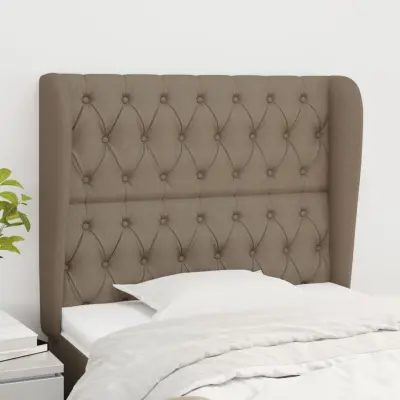The Living Store Vzglavje z ušesi taupe 103x23x118/128 cm blago - Vzglavje