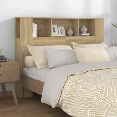The Living Store Vzglavna omarica sonoma hrast 140x18,5x104,5 cm - Vzglavna Omarica