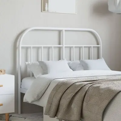 The Living Store Kovinsko vzglavje belo 120 cm - Vzglavje