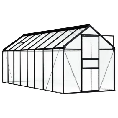 The Living Store Rastlinjak antracit iz aluminija 9,31 m³ - Rastlinjak