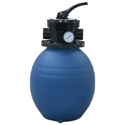 The Living Store Bazenski peščeni filter s 4-pozicijskim ventilom moder 300 mm - Peščeni Filter