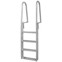 The Living Store Lestev za bazen s 4 stopnicami aluminij 167 cm - Lestev Za Vstopanje V Bazen