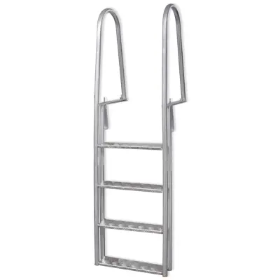 The Living Store Lestev za bazen s 4 stopnicami aluminij 167 cm - Lestev Za Vstopanje V Bazen