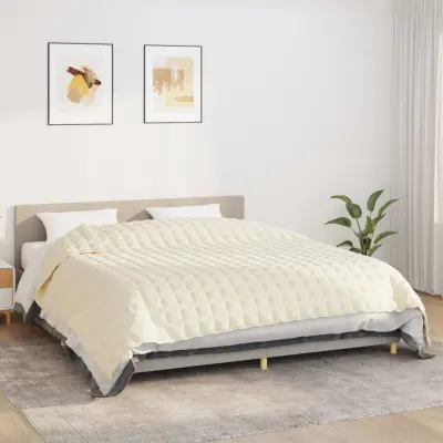 The Living Store Obtežena odeja svetlo krem 235x290 cm 11 kg blago - Obtežena Odeja