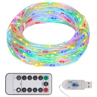 The Living Store LED lučke s 150 LED diodami večbarvne 15 m - LED Lučke