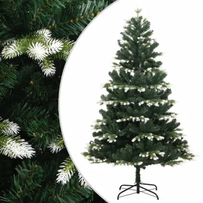 The Living Store Umetna novoletna jelka s snegom 120 cm - Umetna Novoletna Jelka