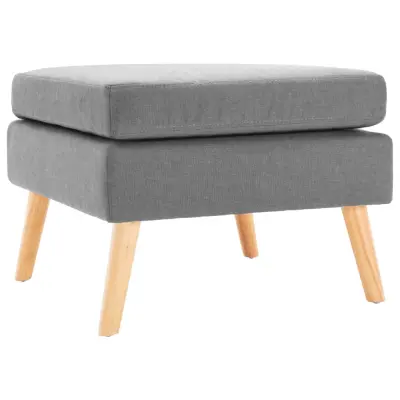 The Living Store Stolček za noge svetlo sivo blago - Stolček Za Noge