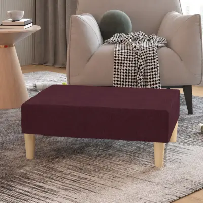 The Living Store Stolček za noge vijoličen 78x56x32 cm blago - Stolček Za Noge