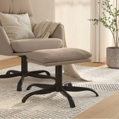The Living Store Stolček za noge svetlo siv 60x60x36 cm tkanina iz mikrovlaken - Stolček Za Noge