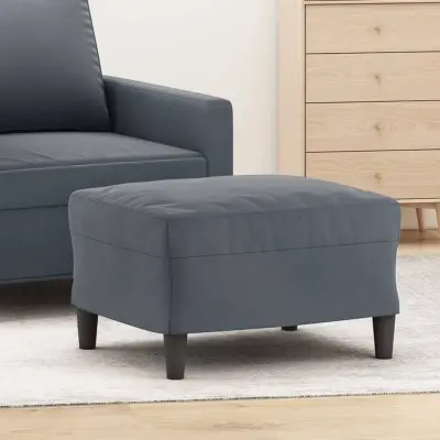 The Living Store Stolček za noge temno siv 60x50x41 cm žamet - Stolček Za Noge