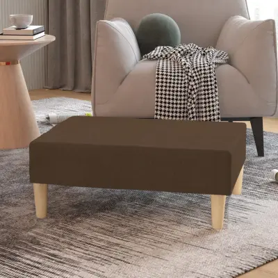 The Living Store Stolček za noge rjav 78x56x32 cm blago - Stolček Za Noge