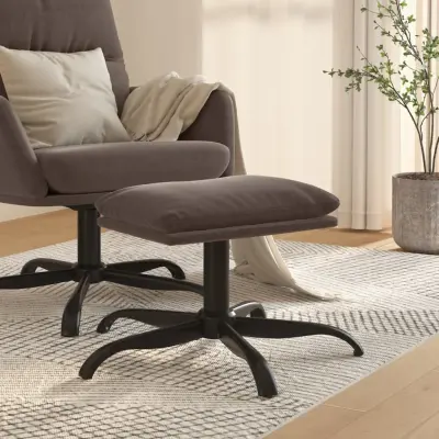The Living Store Stolček za noge temno siv 60x60x36 cm tkanina iz mikrovlaken - Stolček Za Noge