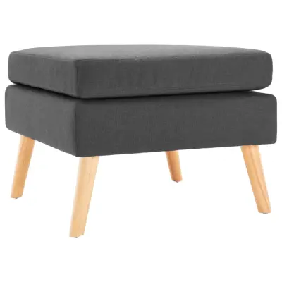 The Living Store Stolček za noge temno sivo blago - Stolček Za Noge