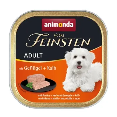 ANIMONDA Vom Feinsten Classic perutnina in teletina - mokra hrana za pse - 150g