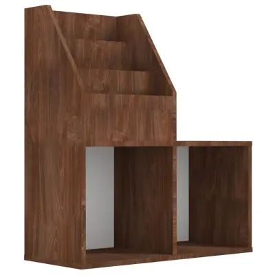 vidaXL Otroško stojalo za revije rjav hrast 71x30x78,5 cm inženir. les
