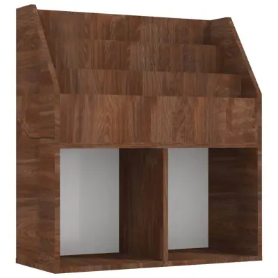 vidaXL Otroško stojalo za revije rjav hrast 71x30x78,5 cm inženir. les