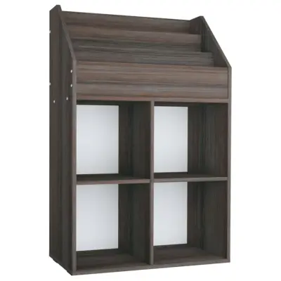 vidaXL Otroško stojalo za revije sivo in sonoma hrast 71x30x114 cm