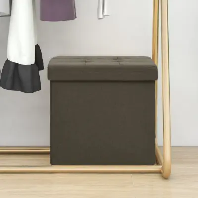 The Living Store Zložljiv stolček s prostorom za shranjevanje temno rjav - Stolček S Prostorom Za Shranjevanje