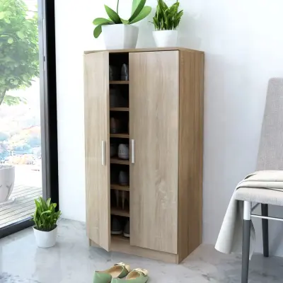 The Living Store Omarica za čevlje s 7 policami hrast - Omarica Za Čevlje