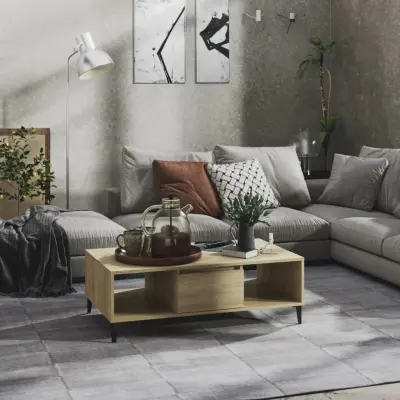 The Living Store Klubska mizica sonoma hrast 103,5x60x35 cm iverna plošča - Klubska Mizica