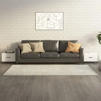 The Living Store Klubske mizice s kovinskimi nogami 2 kosa bele 50x50x40 cm - Klubska Mizica