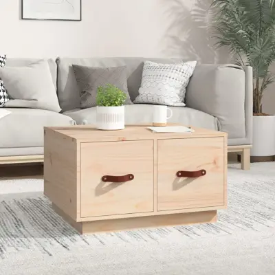 The Living Store Klubska mizica 60x53x35 cm trdna borovina - Klubska Mizica