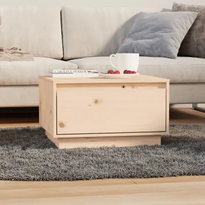 The Living Store Klubska mizica 55x56x32 cm trdna borovina - Klubska Mizica