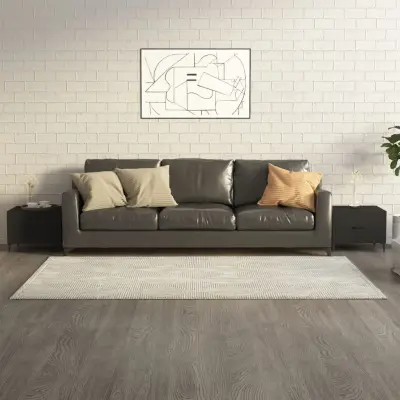 The Living Store Klubske mizice s kovinskimi nogami 2 kosa črne 50x50x40 cm - Klubska Mizica