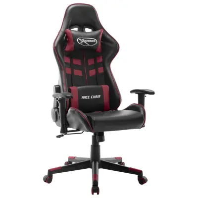 The Living Store Gaming stol črno in vinsko rdeče umetno usnje - Gaming Stol