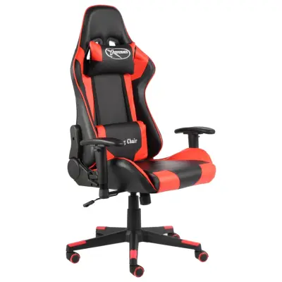 The Living Store Vrtljiv gaming stol rdeč PVC - Gaming Stol