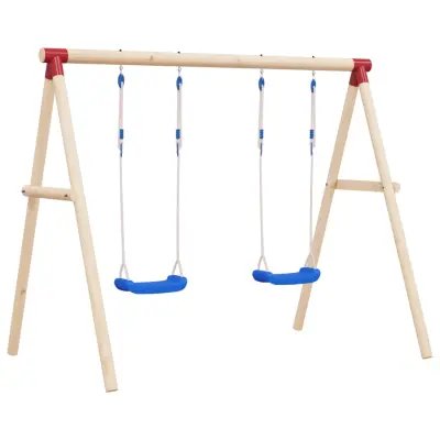 The Living Store Gugalnica z vrvmi 2 kosa modra 37x15 cm polieten - Sedež Za Gugalnico