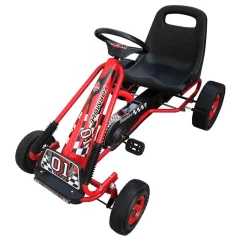 Rdeči Go Kart na pedala z nastavljiv sedežem - Otroški Avto