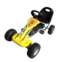 The Living Store Gokart na pedale rumene barve - Gokart