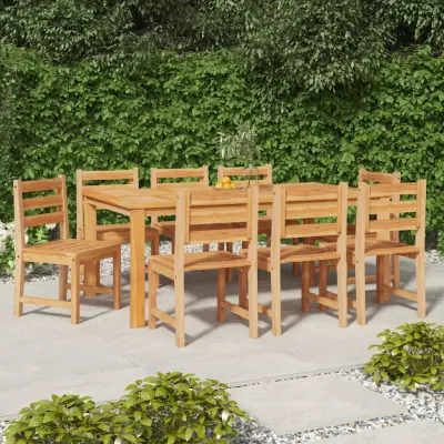 The Living Store Vrtni stoli 8 kosov trdna tikovina - Vrtni Stol