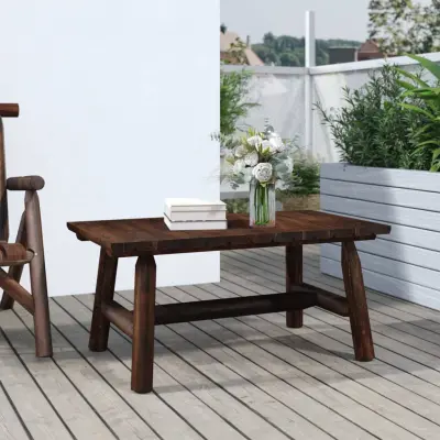 The Living Store Klubska mizica 90x50x41 cm trdna smrekovina - Klubska Mizica